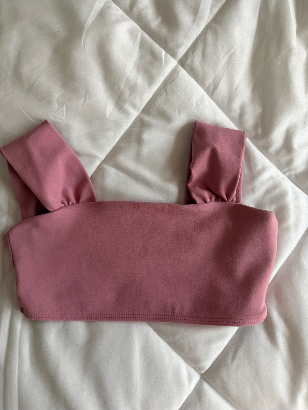 Kids Purple Square-Neck Crop Top